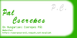 pal cserepes business card